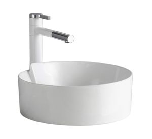 Lavamanos sobreponer 14.5x37x37 cm blanco