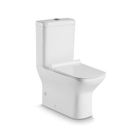 WC one piece piso 30 cm Botón Dual cierre suave Berlín blanco