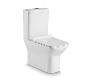 WC one piece piso 30 cm Botón Dual cierre suave Berlín blanco