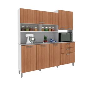 Kit cocina 6 puertas 183x177.7x37.9 cm CZ café