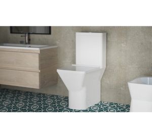 WC one piece piso 30 cm Botón Dual cierre suave Berlín blanco