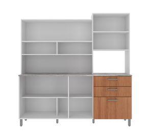 Kit cocina 6 puertas 183x177.7x37.9 cm CZ café