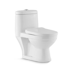 WC one piece piso 15 cm botón dual asiento cierre suave SD-301 blanco