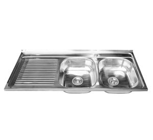 Cubierta lavaplatos ID12050I plateado 120x50x14 cm