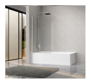 Mampara Pivote perfil cromado 140x80x3.5 cm