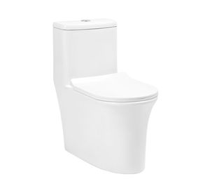 WC one piece piso 30 cm Helios botón dual blanco