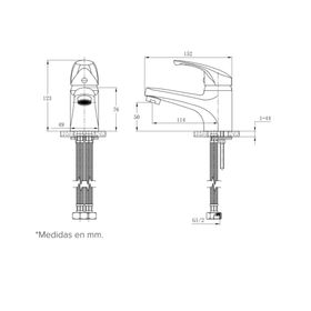 Monomandos lavamanos Eko negro