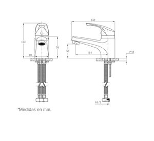 Monomandos lavamanos Eko negro