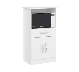 Mueble microondas 2 puerta Luna blanco