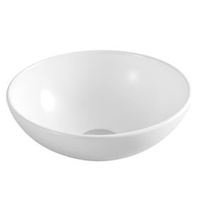 Lavamanos sobreponer redondo 38 cm blanco