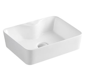 Lavamanos sobreponer rectangular 49 cm blanco