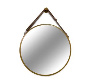 Espejo decorativo circular dorado 60x60 cm