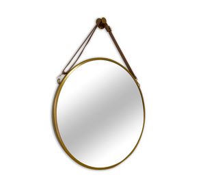 Espejo decorativo circular dorado 60x60 cm