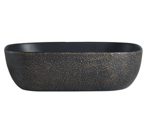 Lavamanos sobreponer SLC895 Arena Dorado negro/dorado