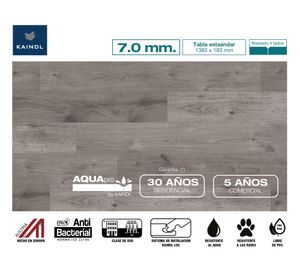 Piso flotante Classic touch Aquapro oak ashmond 7 mm 2.67 m2