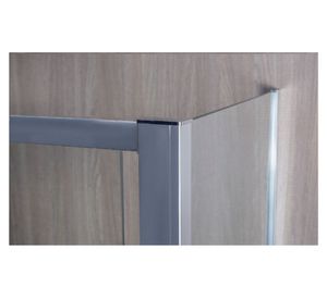 Mampara corredera esquina perfil cromado 190x110x80 cm