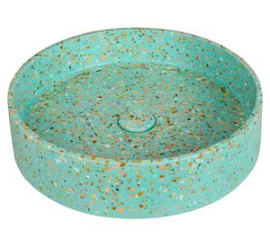 Lavamanos sobreponer con desagüe 42.5 cm Nápoles verde