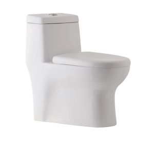 WC one piece piso 30 cm botón dual asiento suave blanco