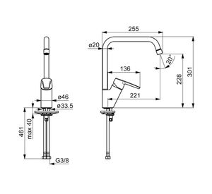 Monomando lavaplatos HansaPolo cromado