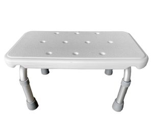 Escabel 1 peldaño aluminio plástico blanco