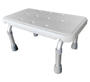 Escabel 1 peldaño aluminio plástico blanco