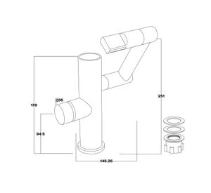 Monomando lavamanos MCL-DBN negro