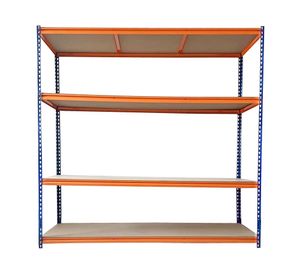 Estante metal naranjo/azul 4 niveles