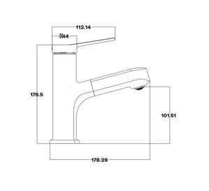 Monomando multiuso lavamanos/lavaplatos MCP-CZN negro
