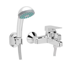 Monomando de ducha Alaska gris cromado