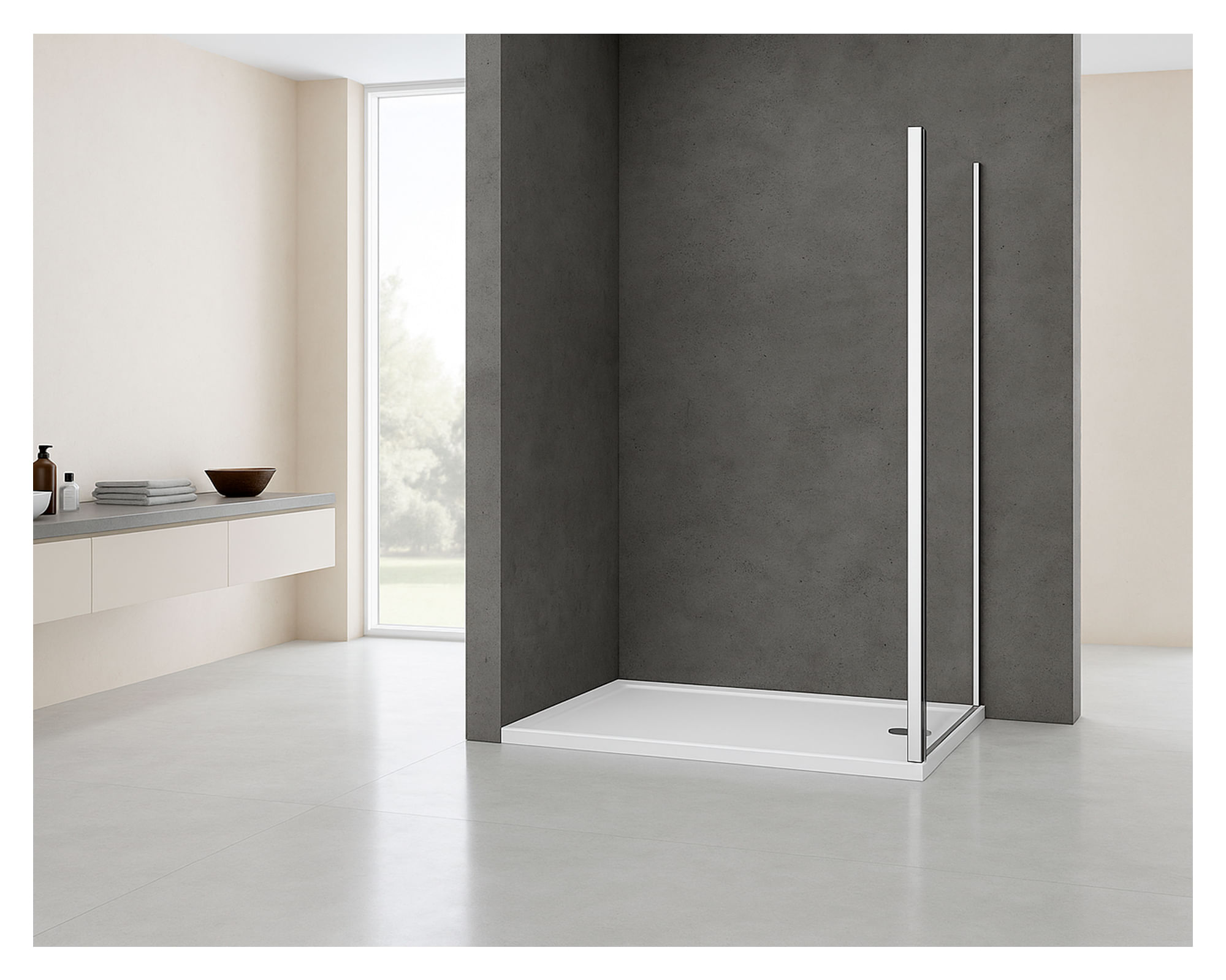 Ampliación de mampara corredera 70x185 cm vidrio 8 mm