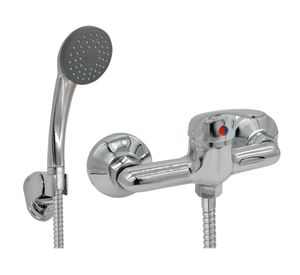 Monomando de ducha Austin gris cromo