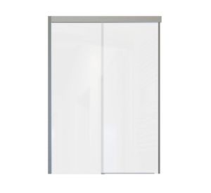 Mampara corredera Línea hera cromado 140x185x4.5 cm