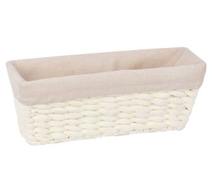 Canasto organizador marfil 33x10x12 cm