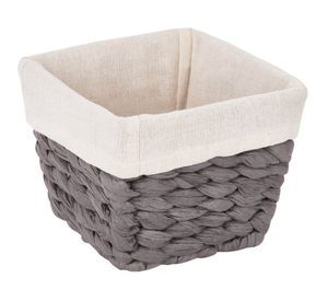 Canasto organizador gris 16x16x12 cm