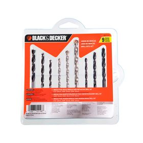 Set 9 brocas madera/concreto/metal BD0110CS