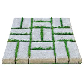 Adoquín modular bloque con pasto sintético 50x50 cm