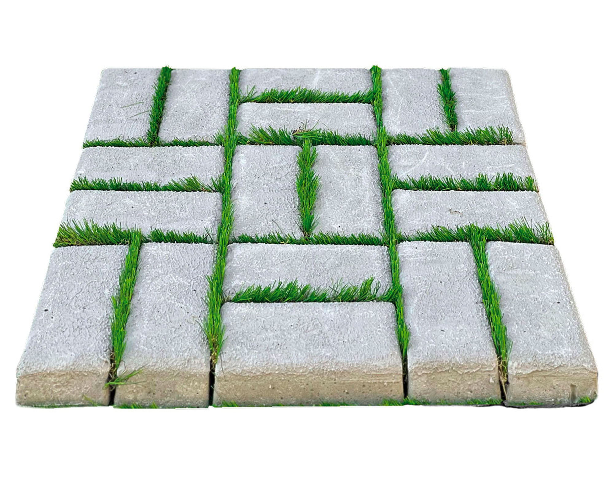 Adoquín modular bloque con pasto sintético 50x50 cm