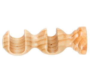 Soporte de cortinas Doble madera 19/28 mm natural 1 un