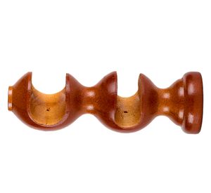 Soporte de cortinas Doble madera 19/28 mm chocolate