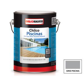 Pintura para piscina 1 galón Chilco gris piscina satín Chilcorrofin