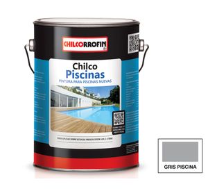 Pintura para piscina 1 galón Chilco gris piscina satín Chilcorrofin