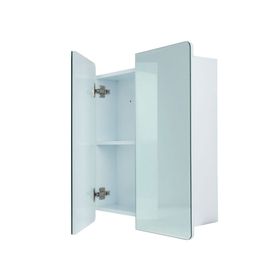 Botiquín 2 puertas bisel blanco