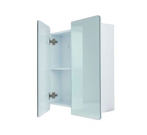 Botiquín 2 puertas bisel blanco