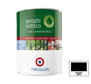 Esmalte sintético 1/4 galón Profesional negro brillante Tricolor