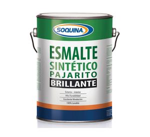 Esmalte sintético 1 galón Pajarito negro brillante Soquina