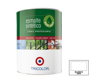 Esmalte sintético 1/4 galón Profesional blanco brillante Tricolor