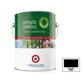 Esmalte sintético 1 galón Profesional negro brillante Tricolor