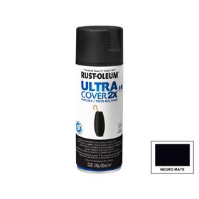 Pintura spray 430 ml Ultra cover 2X negro mate Rust-Oleum
