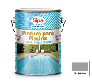 Pintura para piscina 1 galón gris humo sipa