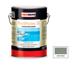 Pintura para piscina 1 galón Plastipiscina 33 gris piscina satín Chilcorrofin